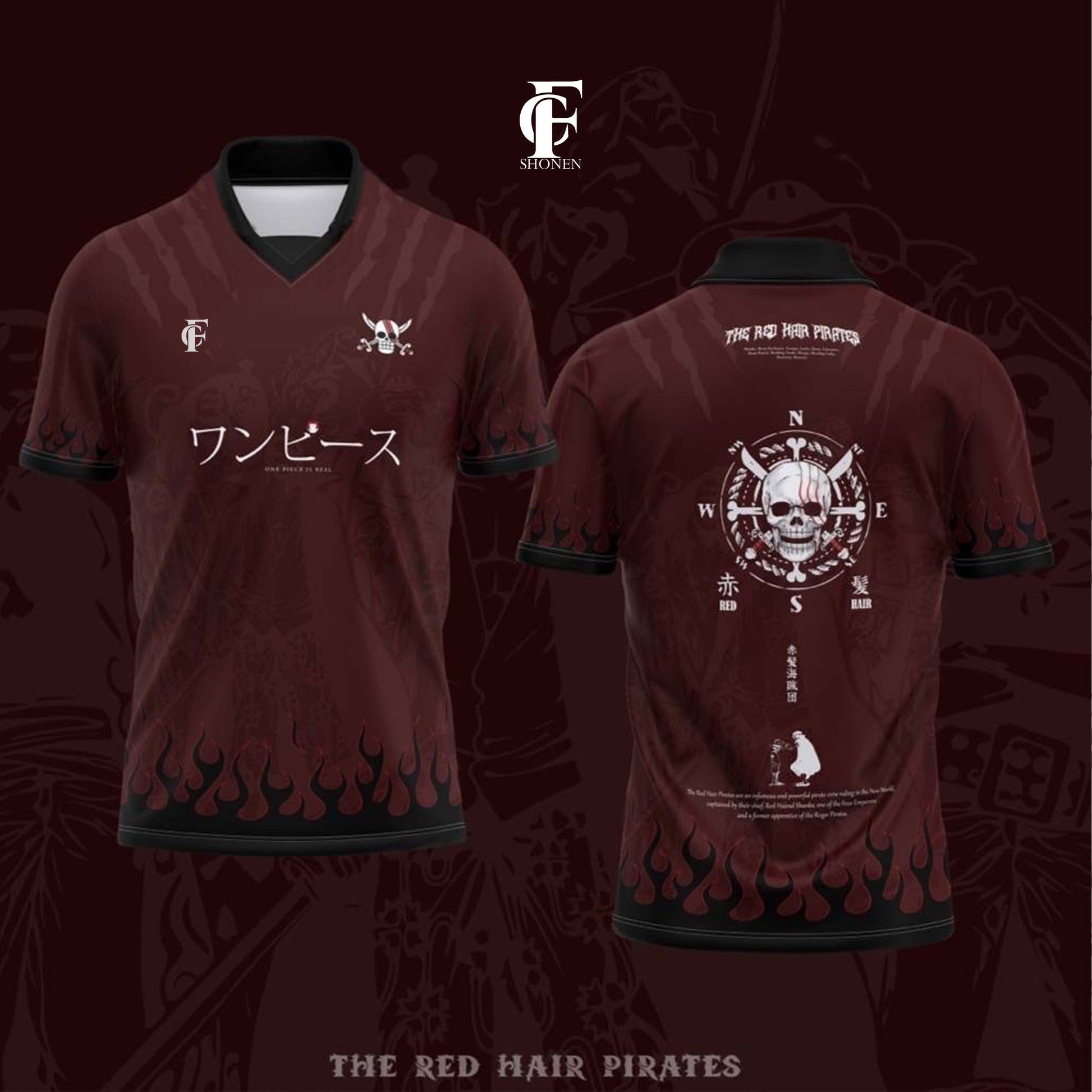 Red-Haired Pirates Jersey - Official One Piece Gear